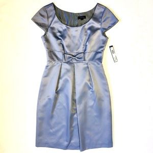 NWT Tahari Pewter Grey Paula Satin Dress 8